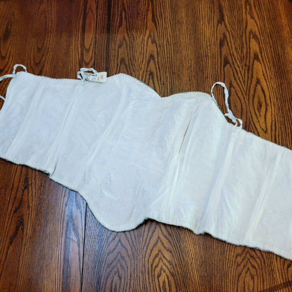 Vintage Saks Fifth Avenue Couture Pearl & Sequin Beaded Strapless Bustier Corset - Picture 4 of 16